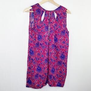 RP 4 LF Pink Blue Printed Sleeveless Tunic Tank Top Women's Size Medium M NWT